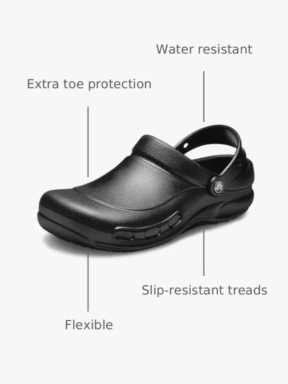 Crocs Unisex Adult Men 8 & Women 11 Bistro Clog- Slip Resistant Work Shoes